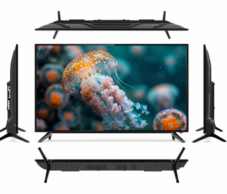 Beli Tempered Glass 75 Inch LED TV 4K Ultra Narrow Bezel Dengan Plastik Housing online manufacture