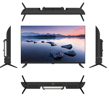 TV LED Analog Definisi Tinggi Ketebalan Ultrathin 50 Inch 4K TV Dengan Kotak Plastik
