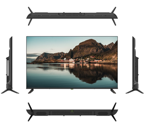 Multimedia 75 Inch Mini LED 4K TV Frameless Border Dengan Plastik Housing