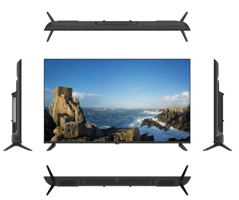 Smart TV QLED 50 Inci yang dapat disesuaikan Stabil dengan Kotak Plastik