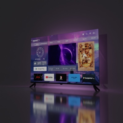 TV Digital Standar DVB-T2 Smart LED TV dengan HD/ LAN/ VGA/ USB/ AV/ RF/ Digital Audio Interface dan Umur Backlight ≥20000hrs