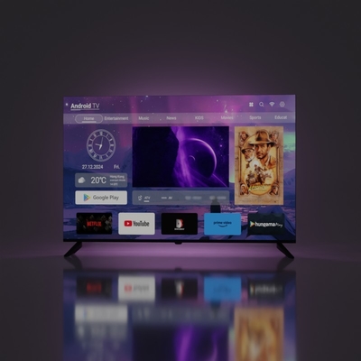 Android TV Platform Smart LED TV dengan DVB-T2 Digital TV Standar dan Teknologi Lanjutan